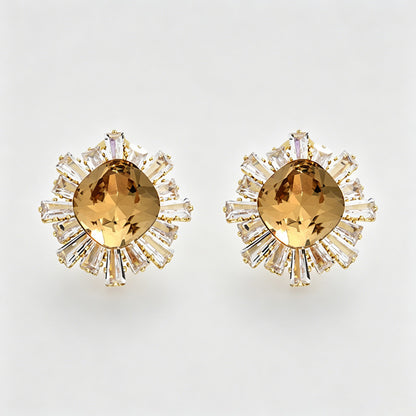 Sunflower Ear Clips