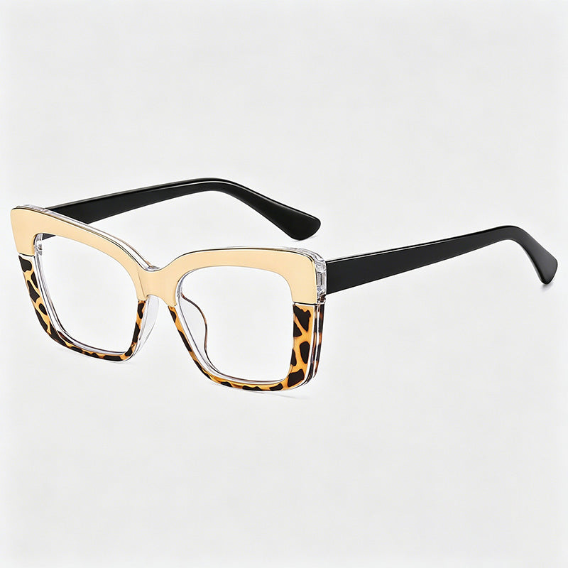 Retro Two-Tone Cat-Eye Glasses