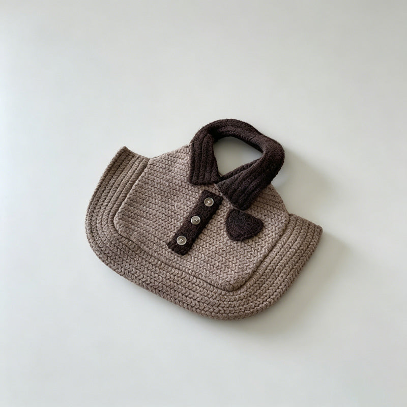 Collared Knit Tote Bag