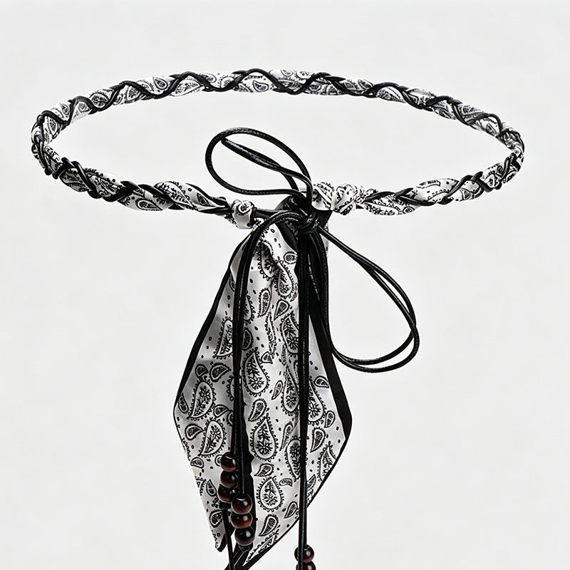 Bohemian Paisley Printed Scarf Waist Belt