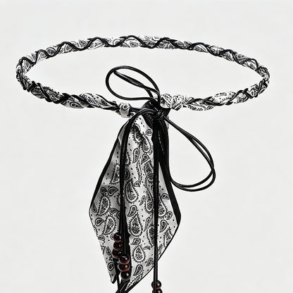 Bohemian Paisley Printed Scarf Waist Belt