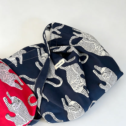 Artistic Print Pure Cotton Shoulder Bag