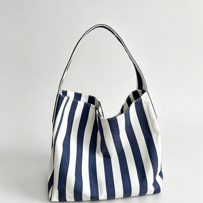 Stripe Drawstring Shoulder Bag