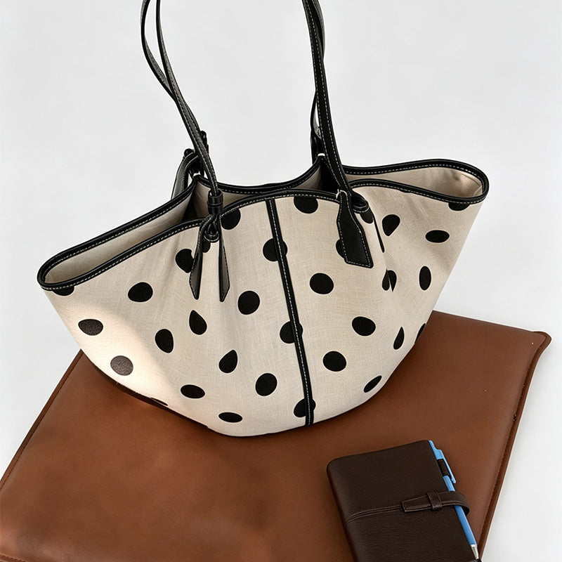 Polka Dot Bowler Bag