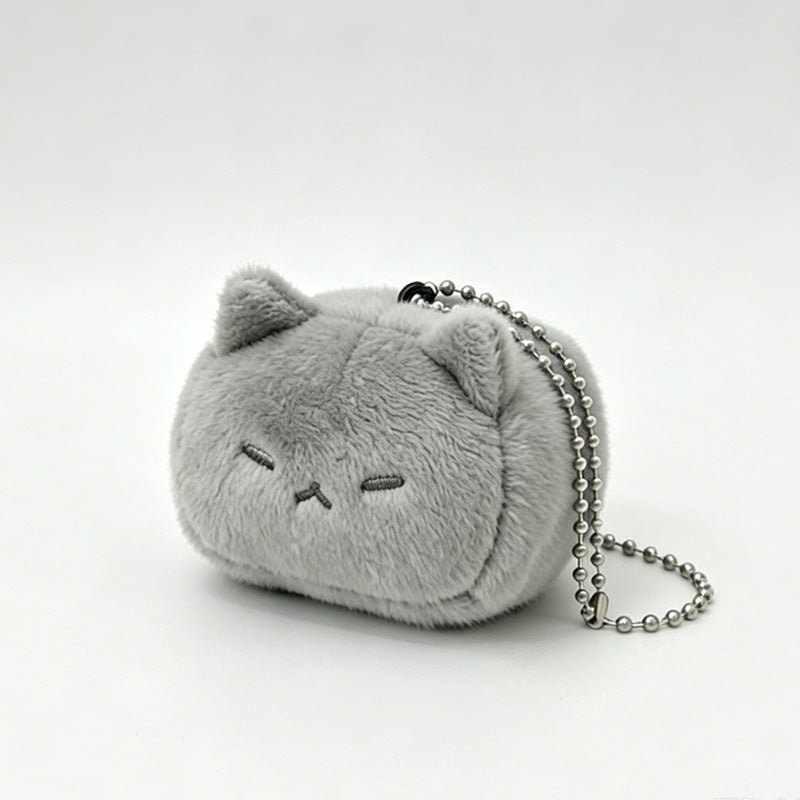 Fluffy Cat Bean Plush Keychain