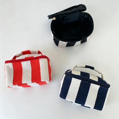 Thick Stripe Storage Pouch