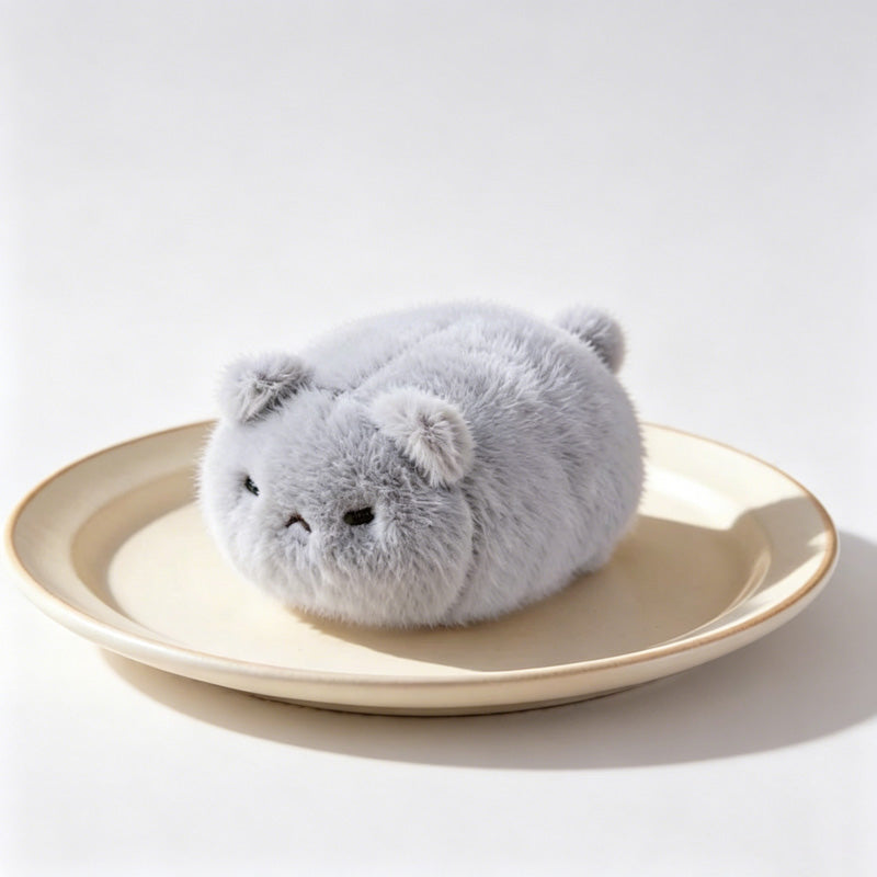 Fluffy Lying Cat Plush Wrist Cushion Doll