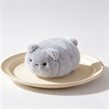Fluffy Lying Cat Plush Wrist Cushion Doll