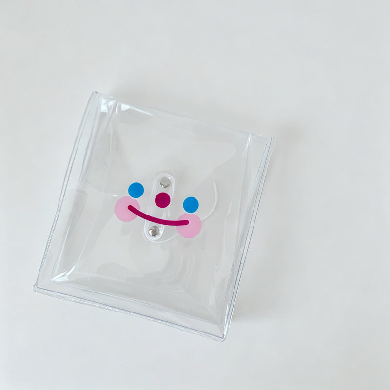 Clear Bear Print Storage Pouch Makeup Pencil Case