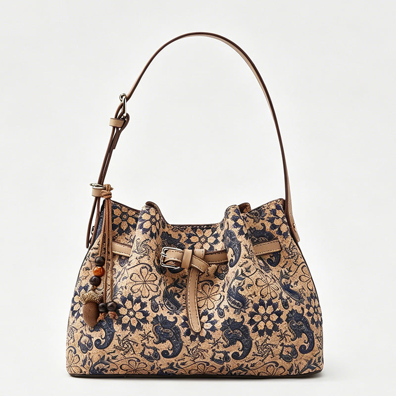 Vintage Ethnic Floral Printed Soft Shoulder Bag