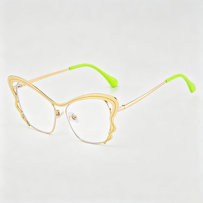 Elegant Hollow Butterfly Metal Glasses