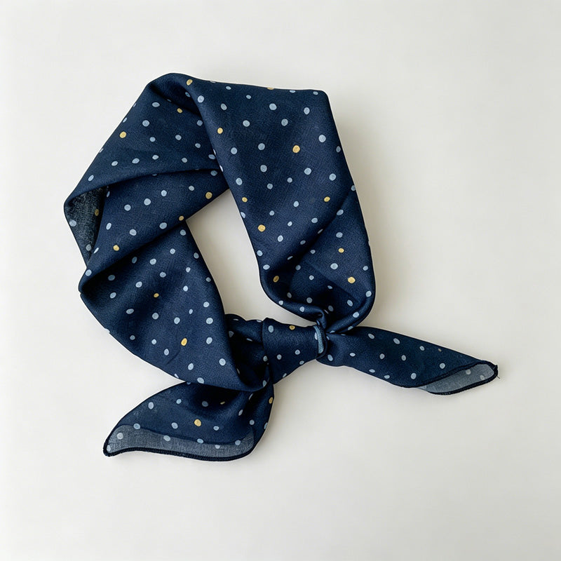 Blue Floral Print Bandana