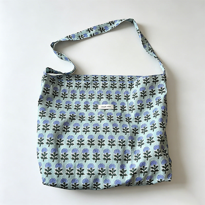 Artistic Retro Print Cotton Crossbody Bag