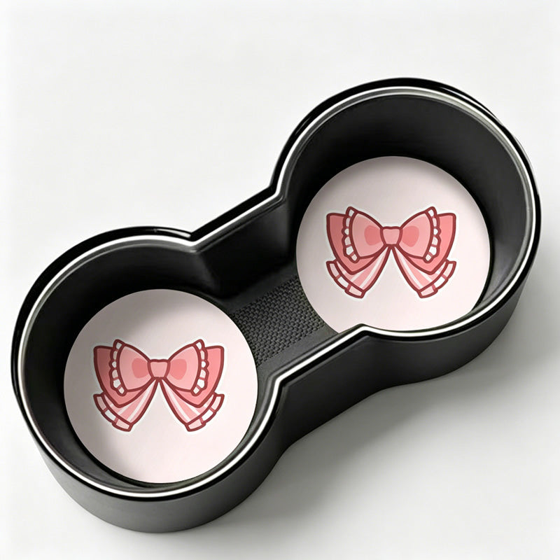 Bow Round Car Coaster