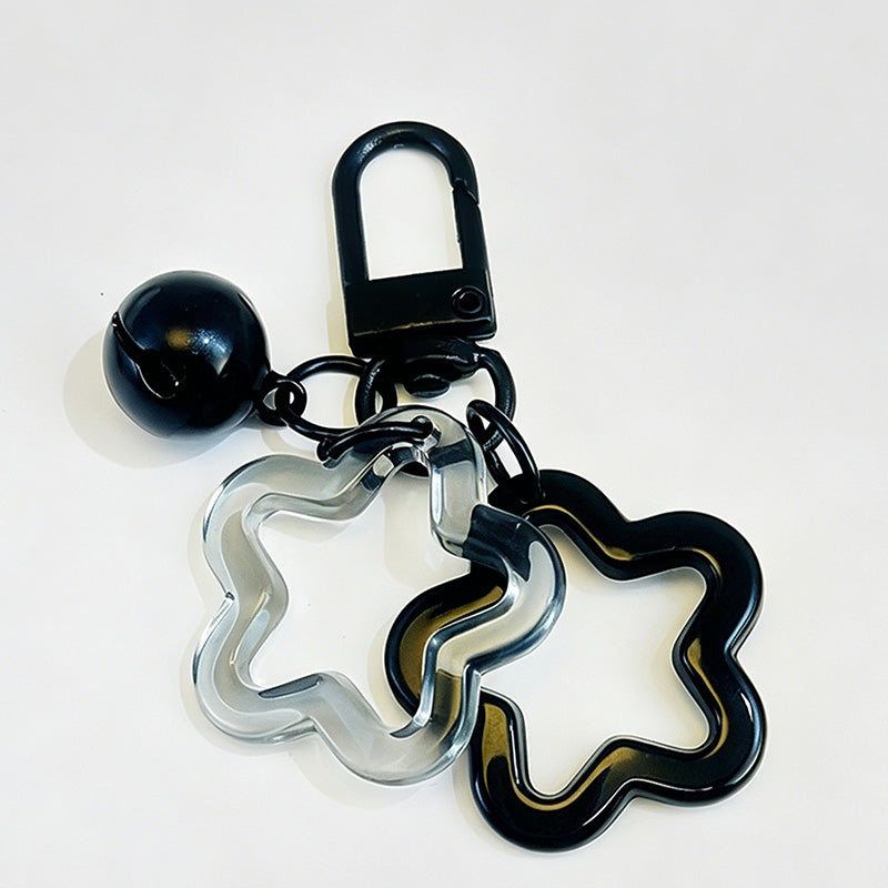 Hollow Two-Tone Star Acrylic Keychain