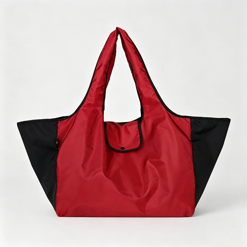 Side Contrast Color Foldable Shopping Tote