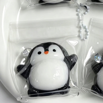 Penguin Squishy Bag Charm Keychain