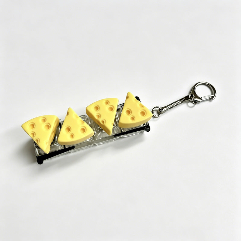 Four-Key Snack Food Fidget Keychain