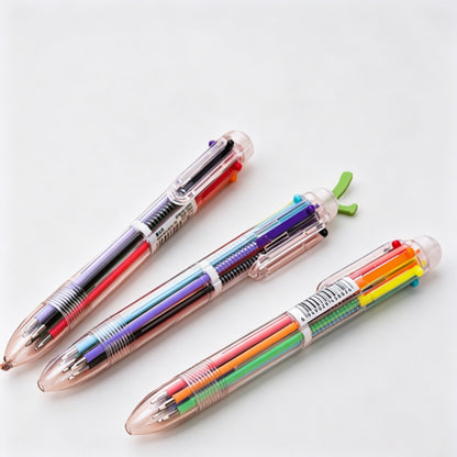6-Color Retractable Multi Ink Ballpoint Pen