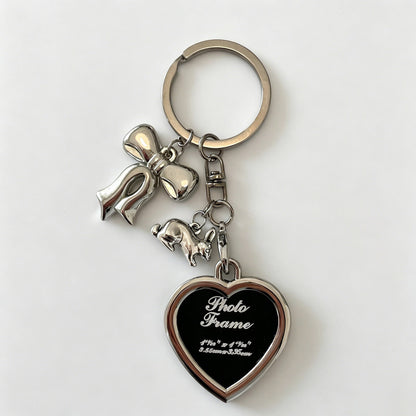 Heart Bow Keychain Bag Charm