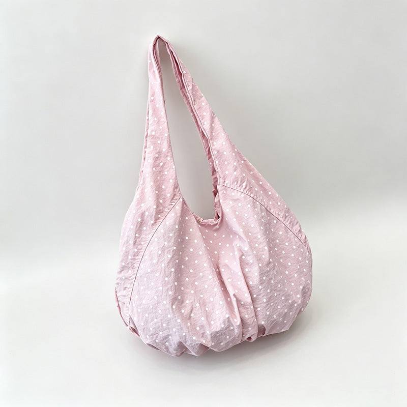 Polka Dot Large Capacity Hobo Tote Bag