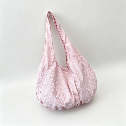 Polka Dot Large Capacity Hobo Tote Bag