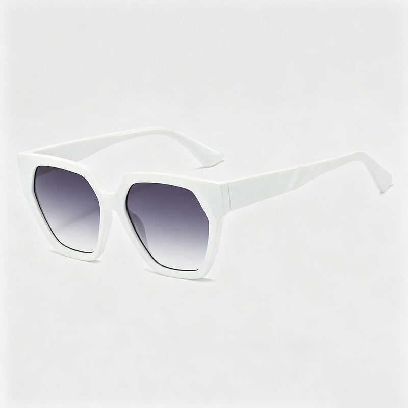 Gradient Two-Tone Geometric Square PC Fashion Sunglasses