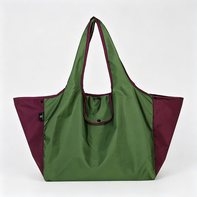 Side Contrast Color Foldable Shopping Tote