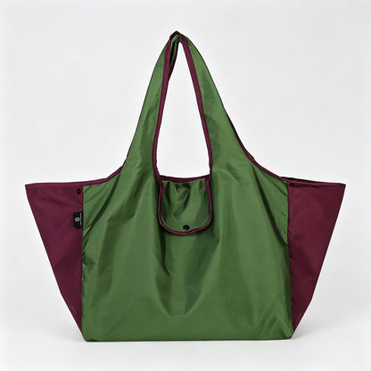 Side Contrast Color Foldable Shopping Tote