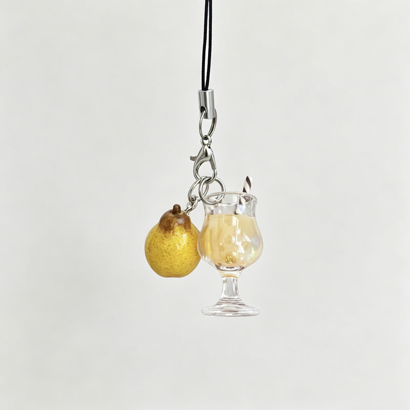 Fruit Juice Lanyard Keychain Bag Charm