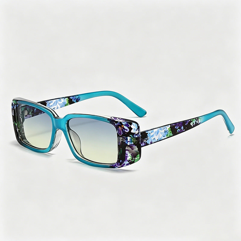 Chunky Thick Rim Narrow Rectangle Sunglasses