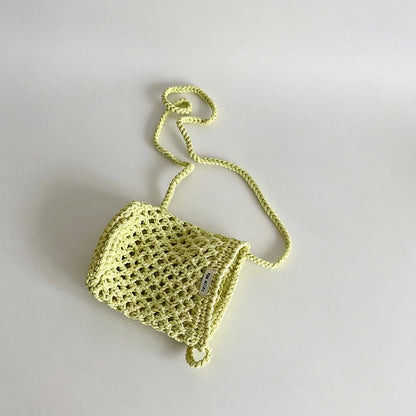 Hollow Crochet Mini Phone Crossbody Bag