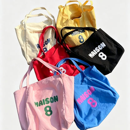 Varsity Canvas Tote Bag