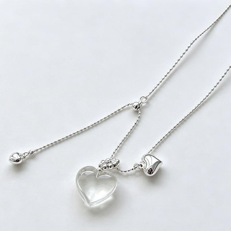 Elegant Modern Classic Heart Charm Copper Necklace