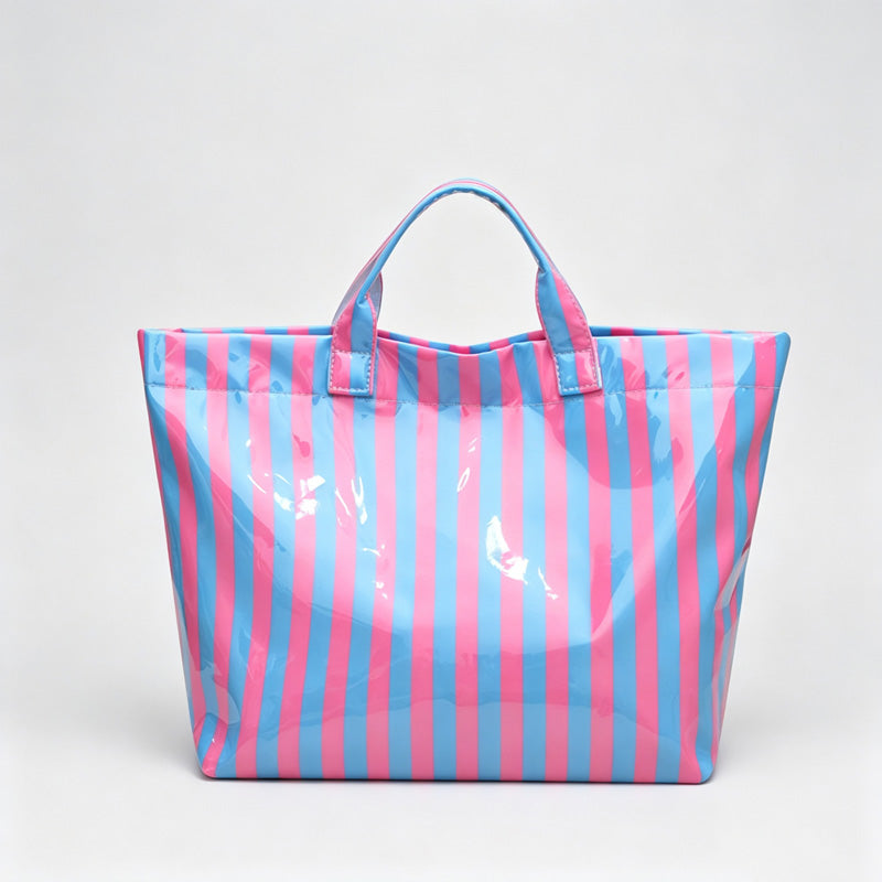 Striped Market Tote Bag