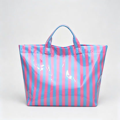 Striped Market Tote Bag