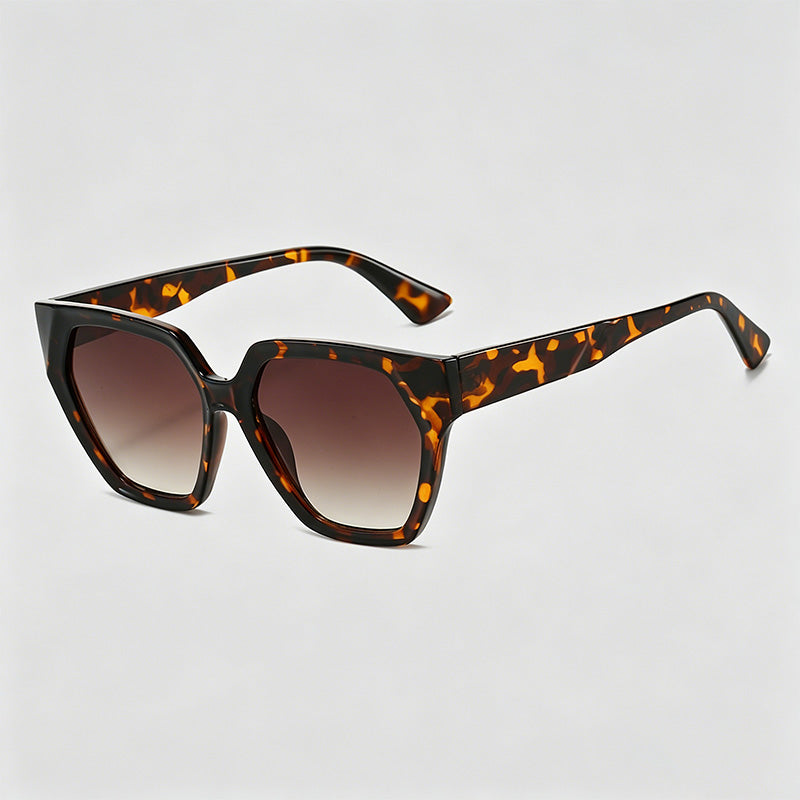 Gradient Two-Tone Geometric Square PC Fashion Sunglasses