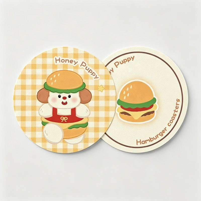 Round Car Coaster 2PCS Set