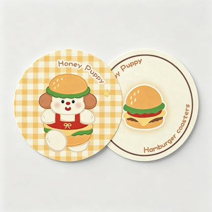 Round Car Coaster 2PCS Set