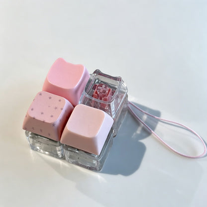 Two-Key Fidget Cat Keychain