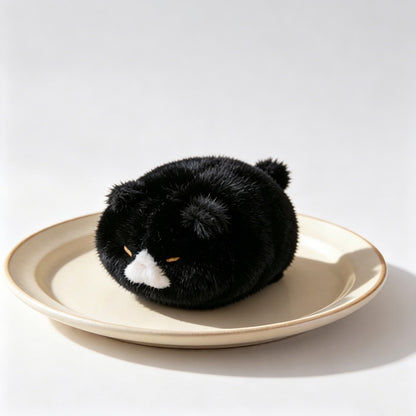 Fluffy Lying Cat Plush Wrist Cushion Doll