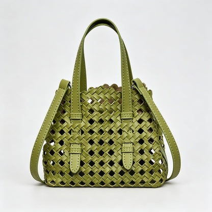 Woven Cutout Shoulder Bag