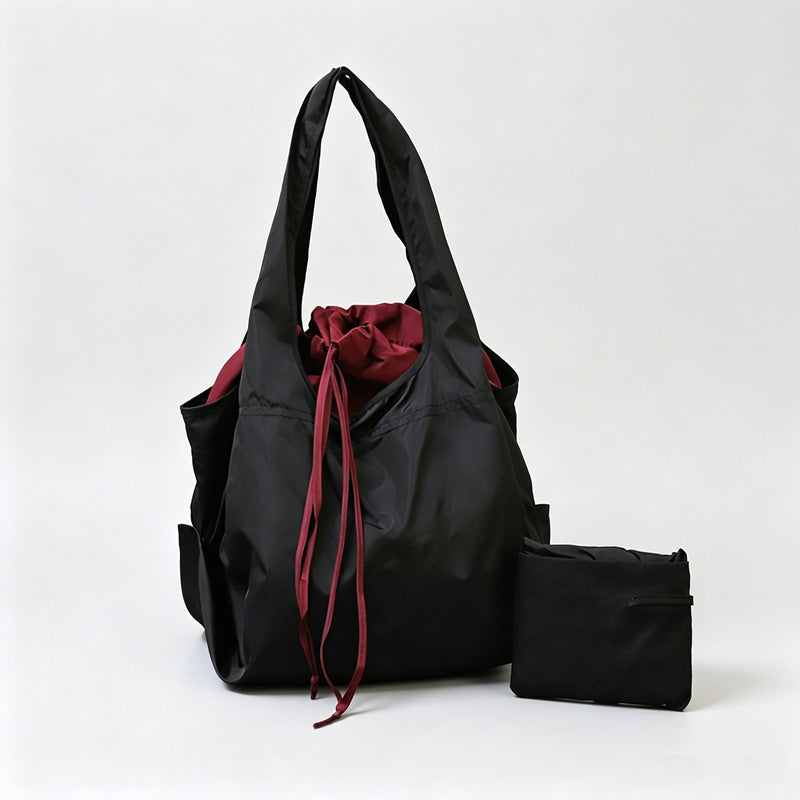 Color Drawstring Foldable Shopping Tote Bag