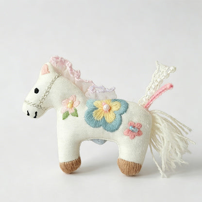 2PCS Playful Pony Cloth Daily Fashion Brooch Set