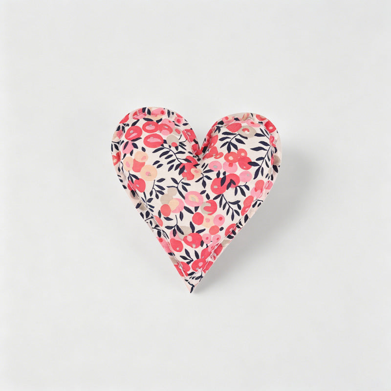 Plaid Dot Print Stuffed Heart Ornament