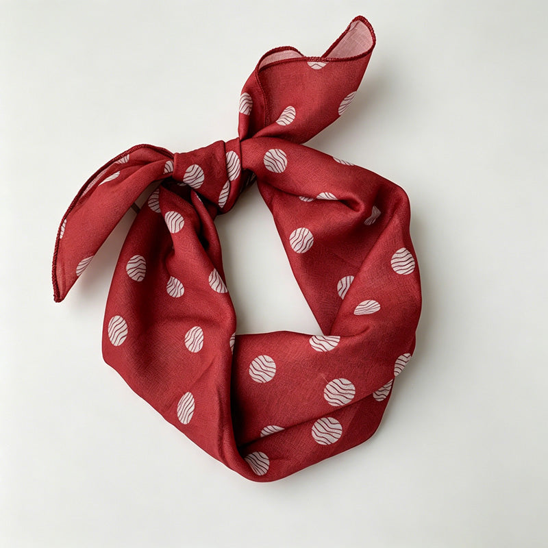 Red Floral Print Bandana