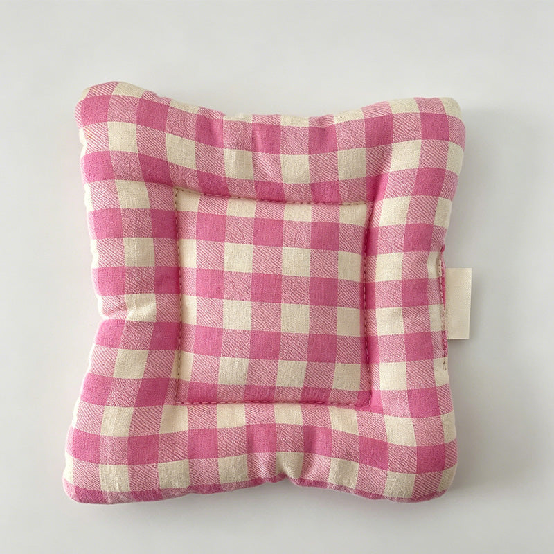 Colorful Quilted Plaid Cotton Coasters for Table