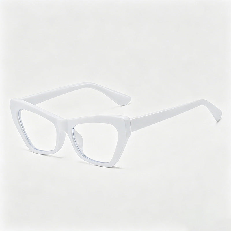 Trendy Slim Cat Eye Transparent Glasses