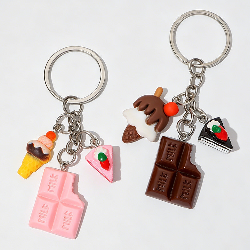 Mini Simulation Dessert Resin Keychain