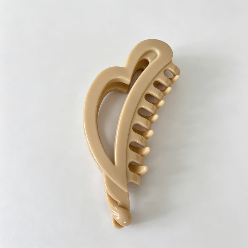 Tortoise Heart Hair Claw Clip